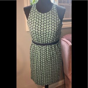 LOFT Racerback dress - teal and navy blue